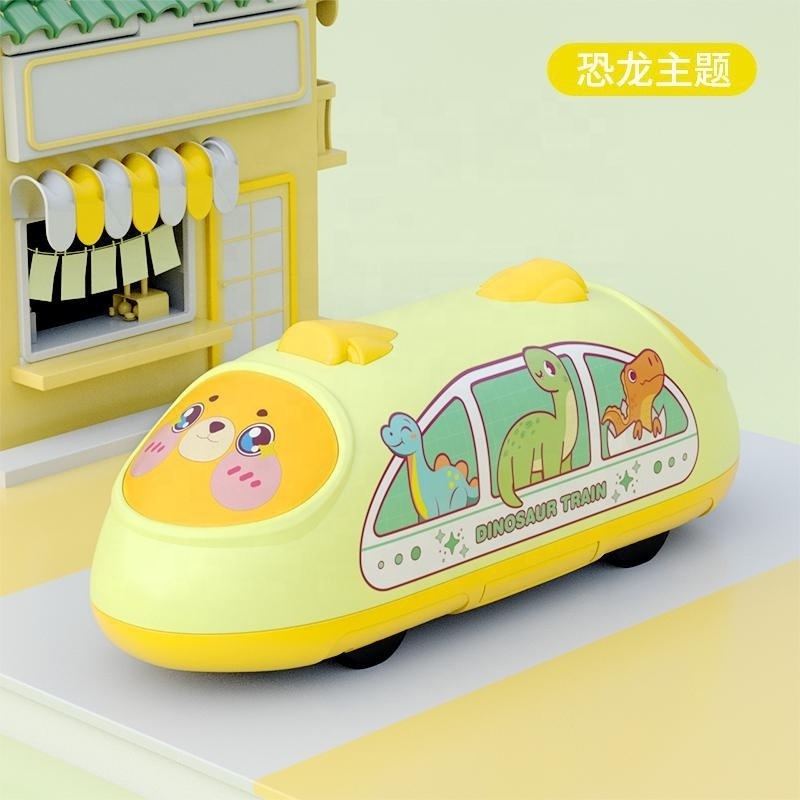 Children Gift Toys Quality Mini Double Pull Back Car 4 Cute Shape Kids High-Speed Railway Toys Vehicle