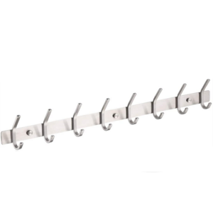 Hot selling Bathroom 304 Stainless Steel Wall mounted hook 8 Hooks Clothes Hanger