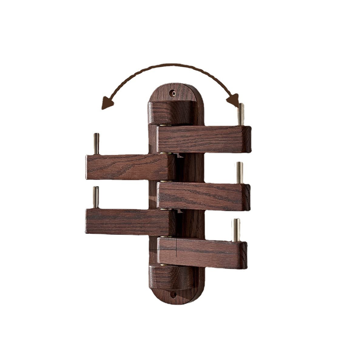 Wall Mounted Foldable Hook Wooden Coat Hanger Wooden Rack Wooden Hook