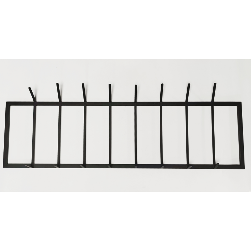 Wall-mounted Entryway Hanging Rack with 8 hooks Steel Metal Hook  Rectangular Wall Hooks