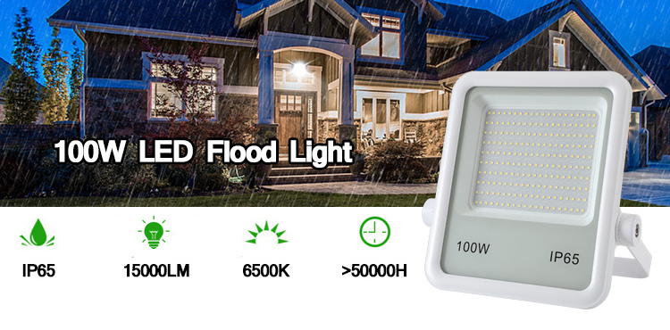 150lm/w Outdoor Floodlights 30w 50w 100w 150w 200w 300w Spotlight IP66 Waterproof Led Flood Light for Street Stadium Lighting