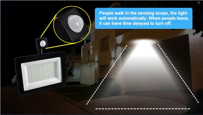 Smart Safety Linghting Wall Lamps Outdoor Waterproof IK08 IP66 Smart Sensor Led Flood Light