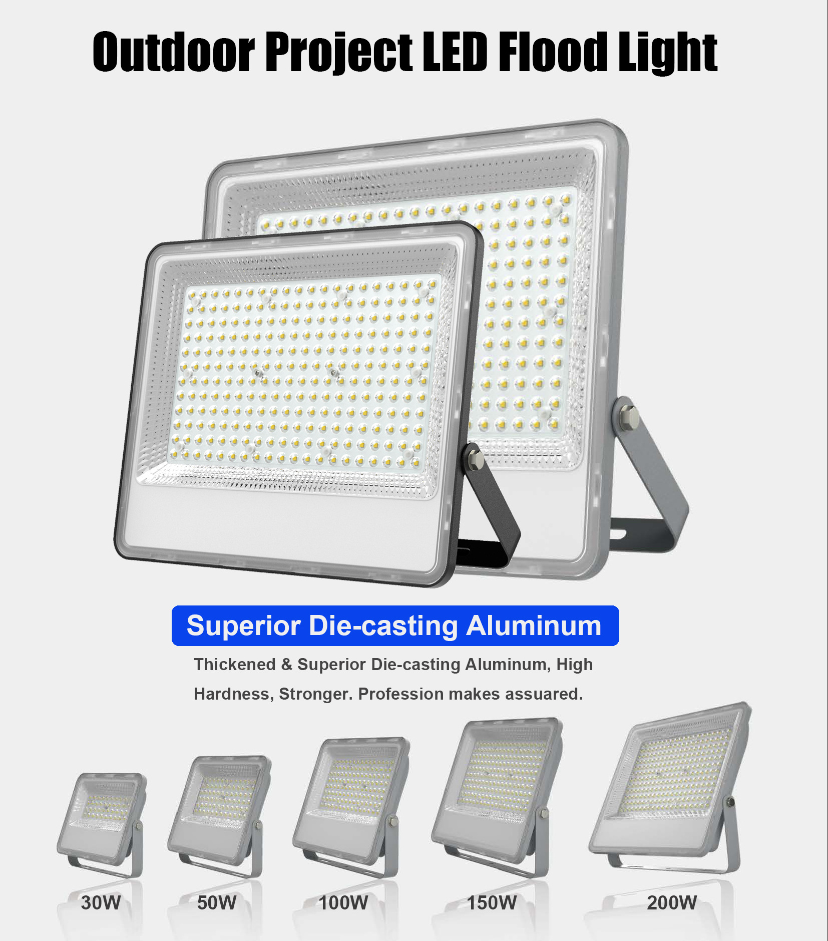 Led Wall Pack Flood Light Led Waterproof 30w 50w 100w 200w Slim Ip66 Lights Outdoor Led Flood Light