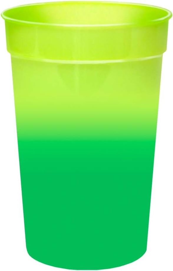 Hot Sale Set of 12 Durable plastic cups 12oz 16oz Color Changing Stadium Cup