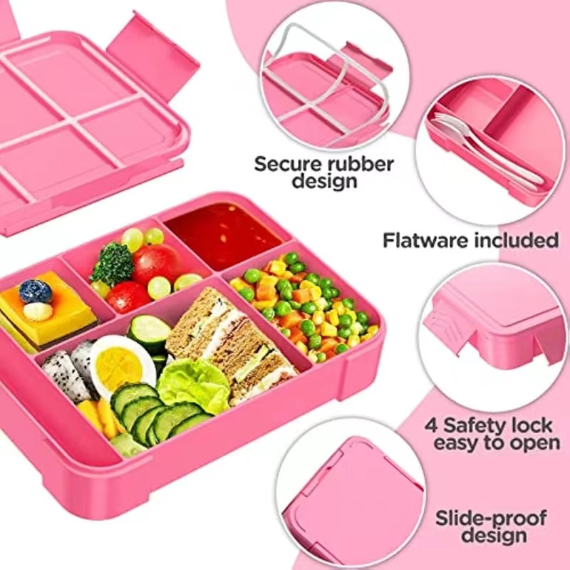 Children's and Students' Lunch Boxes Sealed In Compartments Fruit  Salad Boxes Work Microwave Heating Bento Boxes