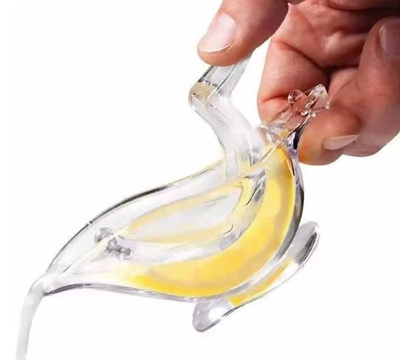 Portable Home Kitchen Gadgets Tools Acrylic Juicer Clear Plastic Glass Bird Lemon Squeezer