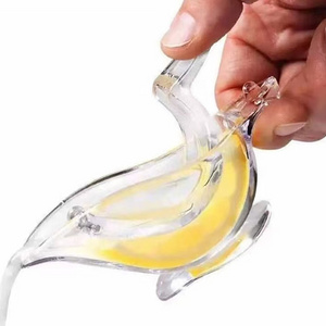 Portable Home Kitchen Gadgets Tools Acrylic Juicer Clear Plastic Glass Bird Lemon Squeezer