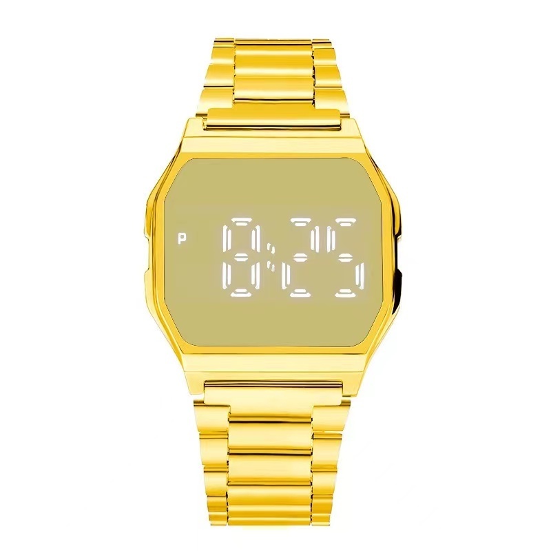 Luxury LED Digital Women Watch For Men Ladies Unisex Electronic Clock Adjustable Stainless Steel Link Electronic Watches