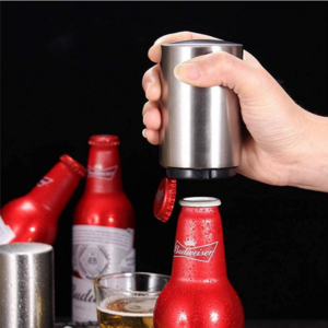 Automatic Beer bottle opener Magnetic Wine Opener Stainless Steel Magnet Kitchen Bar Tools Push Down Remover Pop Off Openers