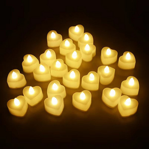 LED Colorful Flameless Heart Shaped Candle Lights With Sweet Romantic Tea Candle Lights for Wedding Birthday Party Celebrations