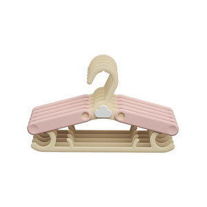 Children's hanger baby telescopic newborn storage clothes Japanese Style Laundry Rack For Towels And Clothes Shoes Drying Hanger