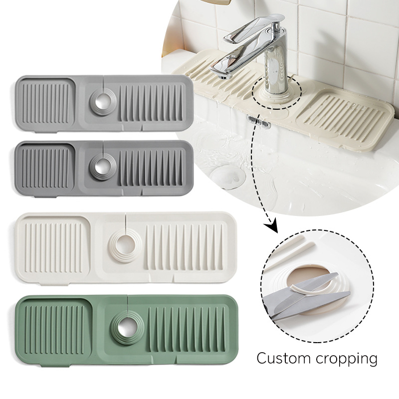 Kitchen Sink Splash Guard,Silicone Faucet Mat Silicone Sink Faucet Mat,Sink Splash Guard Drip Silicone Faucet Splash Mat