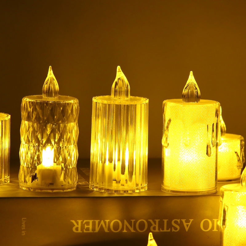 LED Tea Lights Realistic and Bright Flickering Flameless Battery Operated Candles for Wedding Decoration Plastic LED Candles