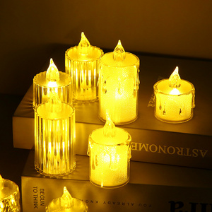 LED Tea Lights Realistic and Bright Flickering Flameless Battery Operated Candles for Wedding Decoration Plastic LED Candles