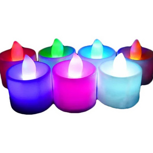 Colorful Electronic Mini Candles Home Decoration Romantic Wedding Candles Lights Battery Flicking Flameless Tea Light LED Candle