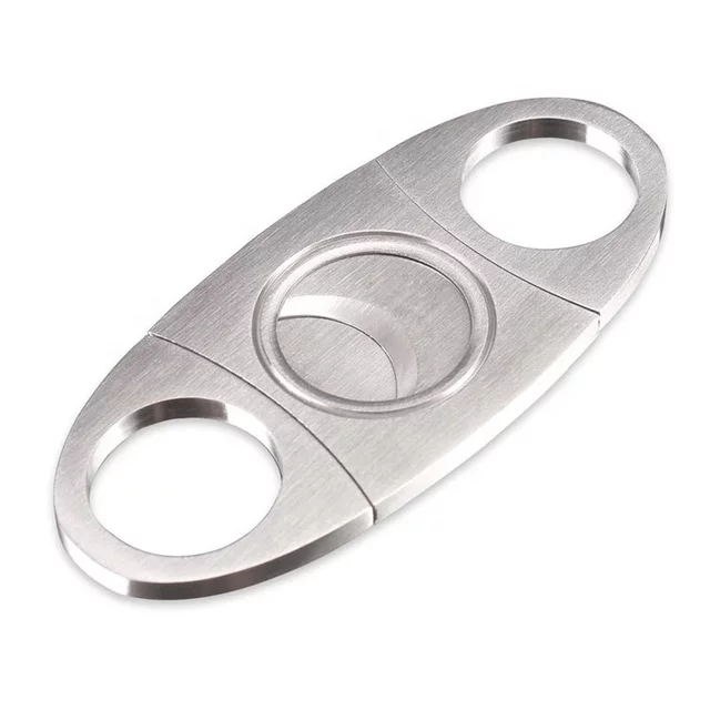 Wholesale Stainless Steel Metal Classic Cigar Cutter Table Cigar Cutter For Family Reunions Party Christmas Cigar Scissors Gift