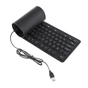 Silicone Folding USB Wired Keyboard Flexible Portable Waterproof Rollup Computer Keyboard