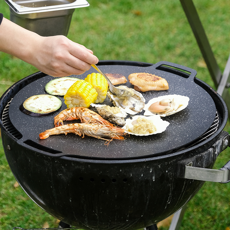 Korean Multi-function Frying Pan Outdoor Barbecue Grill Non-stick Aluminum Alloy Cookware Pan  Cast Iron Grill Pan