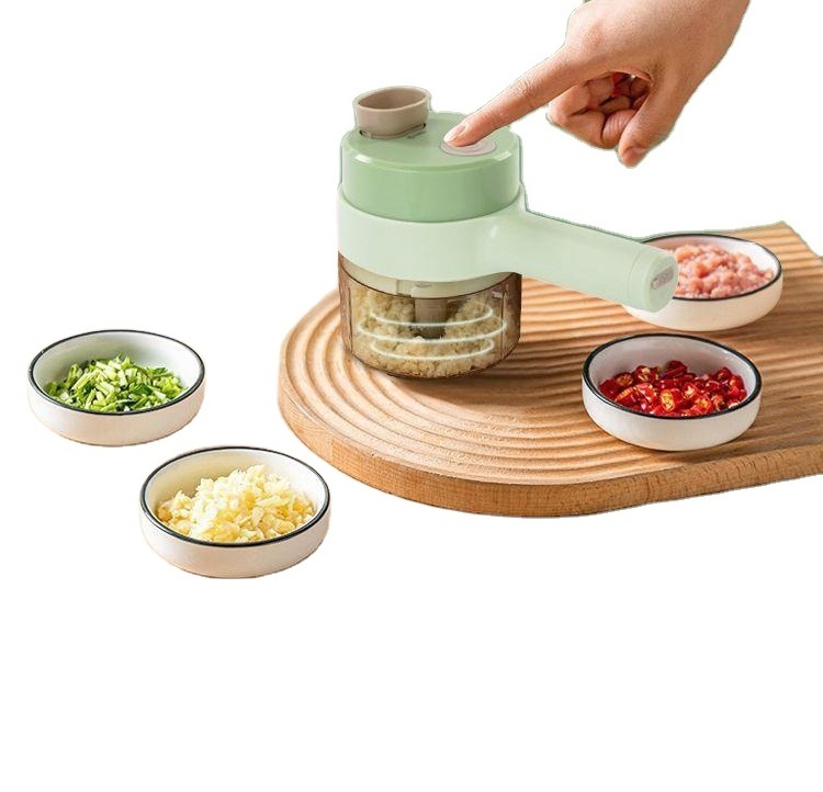 Hot Selling Multifunctional Vegetable Cutter Handheld Electric Cooking Machine Set Wireless Food Choppers Garlic Chopper Slicer