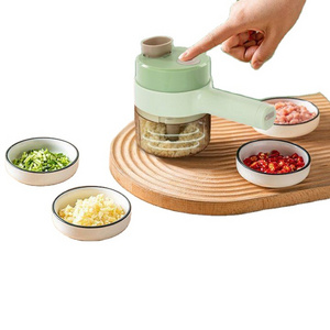 Hot Selling Multifunctional Vegetable Cutter Handheld Electric Cooking Machine Set Wireless Food Choppers Garlic Chopper Slicer