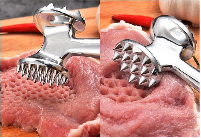 High Quality Zinc Alloy Steak tenderizer tools Steak Meat hammer Tool Dual-Sided Nails Meat Mallet