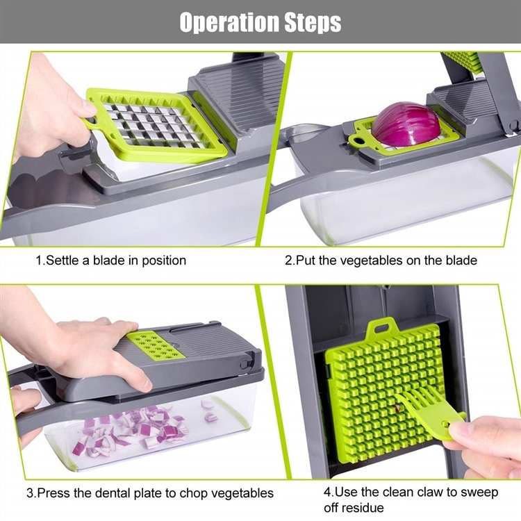 9 In 1 Multifunctional  FBA Kitchen Accessories Potato Grater Salad Vegetable Cutter Slicer Slicer Onion Dicer Vegetable Cutter