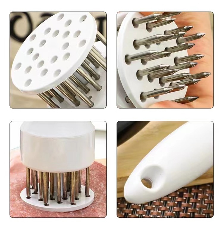 Hot Sale Household Stainless Steel Steak Hammer Loose Meat Needle Meat Tenderizer Piercing Hole Breaker Beating Meat Hammer