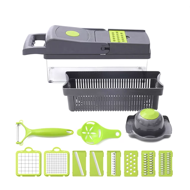 9 In 1 Multifunctional  FBA Kitchen Accessories Potato Grater Salad Vegetable Cutter Slicer Slicer Onion Dicer Vegetable Cutter