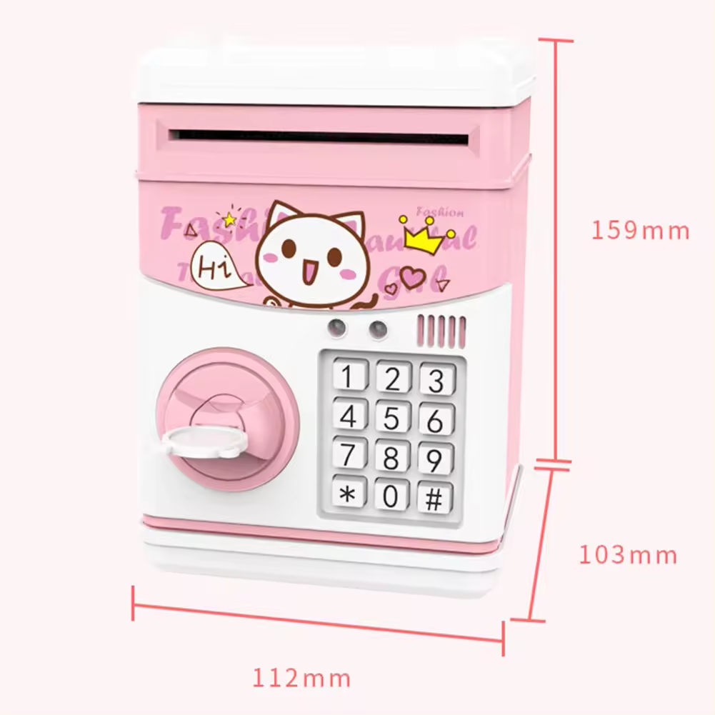 Top Quality Electronic Safe Big Saving Box Money  Piggy Bank Money Safe Box Electronic atm Piggy Bank For Kids  money boxes