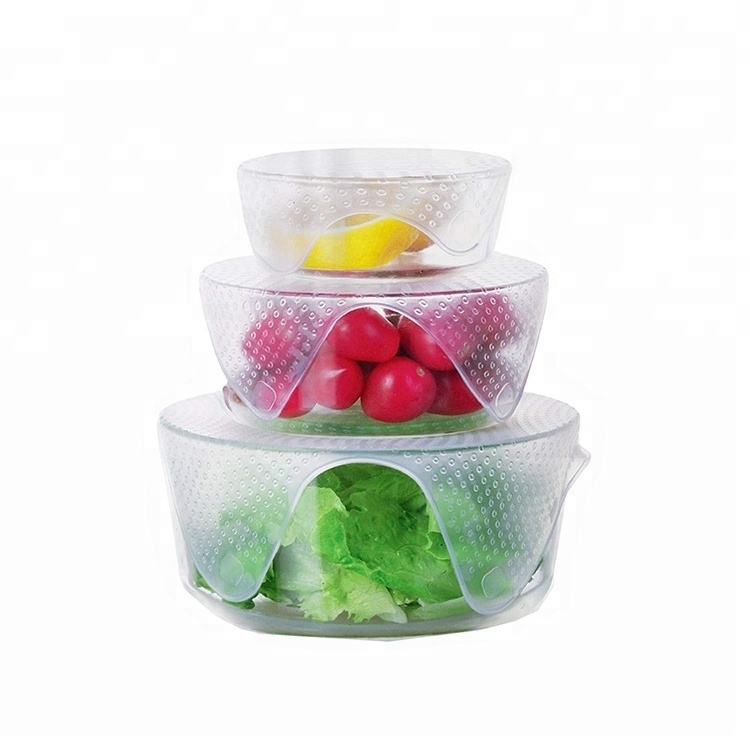 Soft And Sticky Silicone Cling Film Wrap Reusable Sealed Fruit Food Stretch Lid Stretch And Fresh Food Storage Cover Lids