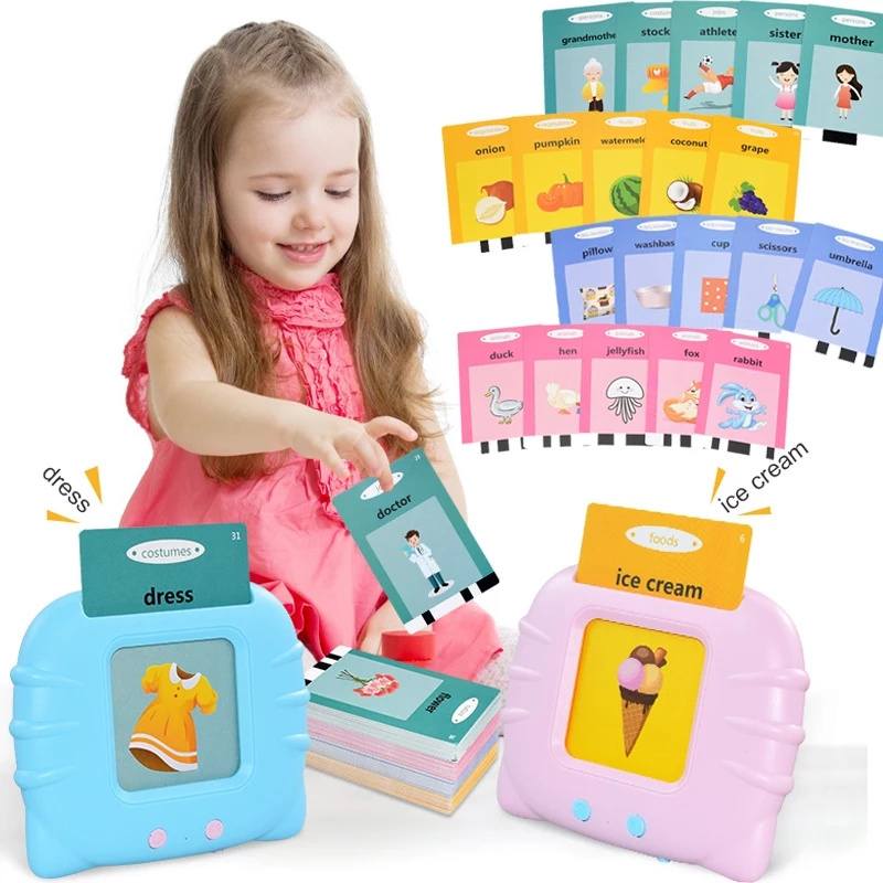 Talking Flash Cards 224 Words Tod Toddler Toys Old Boys Girls Autism Sensory Toys for Autistic Children Learning Montessori Toys