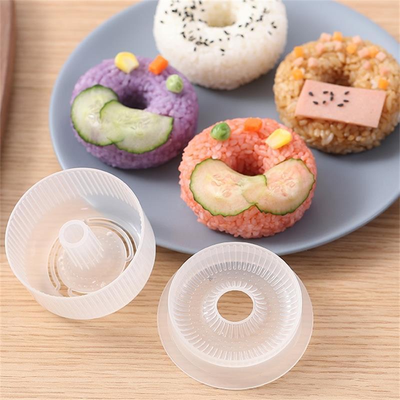 donut machine Onigiri Form Plastic Non-Stick Sushi Maker Set DIY Easy Rice Ball Mold Seaweed Sushi Mold Kitchen Accessories