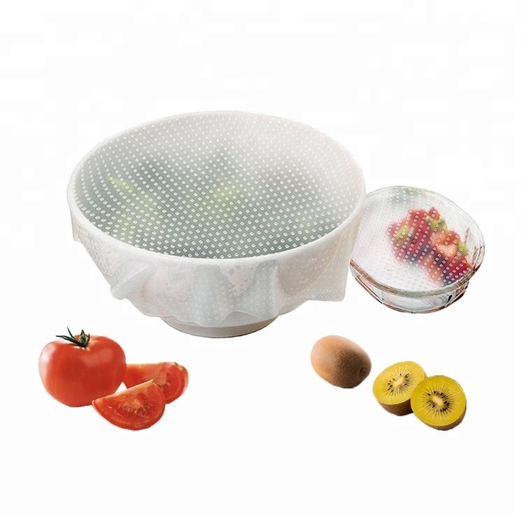 Soft And Sticky Silicone Cling Film Wrap Reusable Sealed Fruit Food Stretch Lid Stretch And Fresh Food Storage Cover Lids