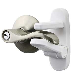 Improved Childproof Door Lever Lock  Durable ABS with 3M Adhesive Backing Baby Proofing Door Lever Locks