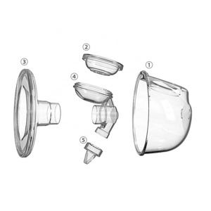 Wearable Breast Pump Accessories Flange/Insert/Linker/Duckbill Valve Kit Hands Free Milk Collection Cup Breast Pump Flange