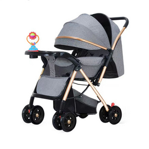 Wholesale Lightweight Mother Baby Stroller Suitable For All Seasons Cheap Sit And Lie Down With One Click Folding Stroller