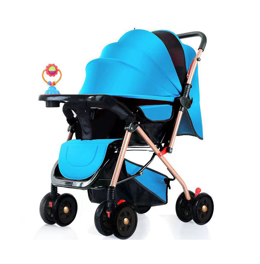 Wholesale Lightweight Mother Baby Stroller Suitable For All Seasons Cheap Sit And Lie Down With One Click Folding Stroller