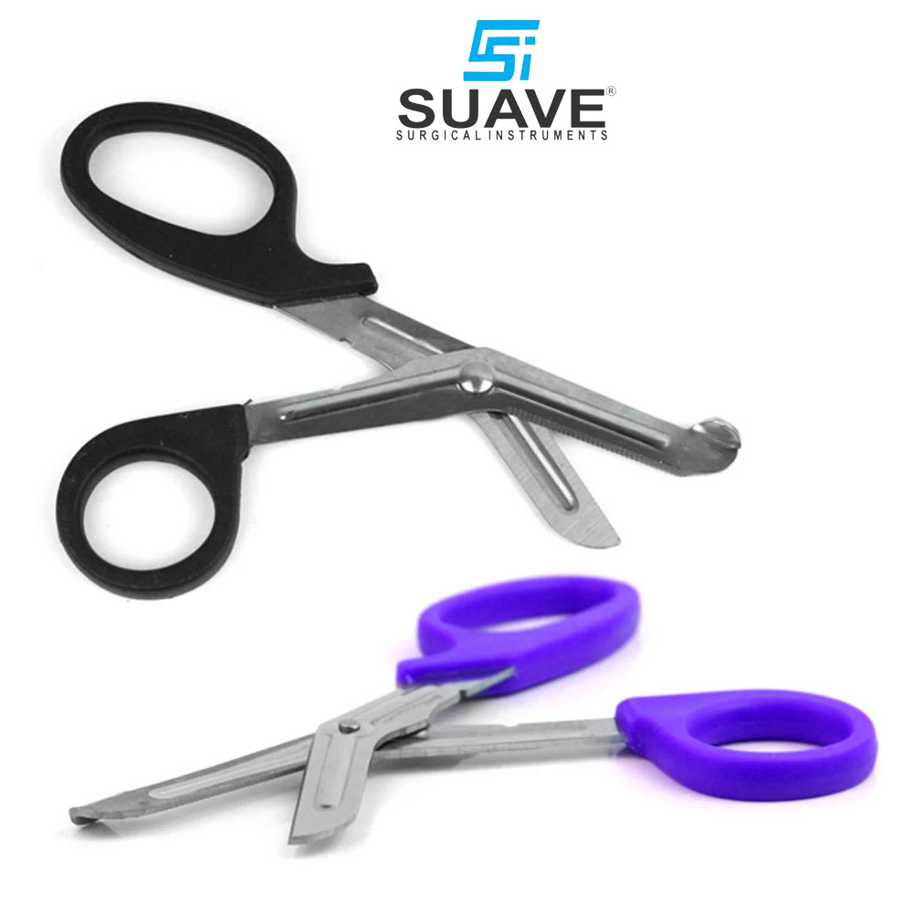 Plastic Handle EMT Scissors High Quality Medical Trauma Shears For First Aid Kit By SUAVE SURGICAL INSTRUMENTS