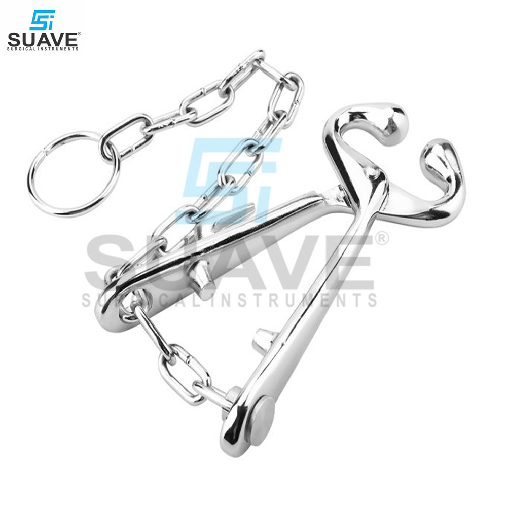 Cow Nose Clip Stainless Steel Cow Nose Ring Bull Holder With Chain Veterinary Instruments By SUAVE SURGICAL  INSTRUMENTS