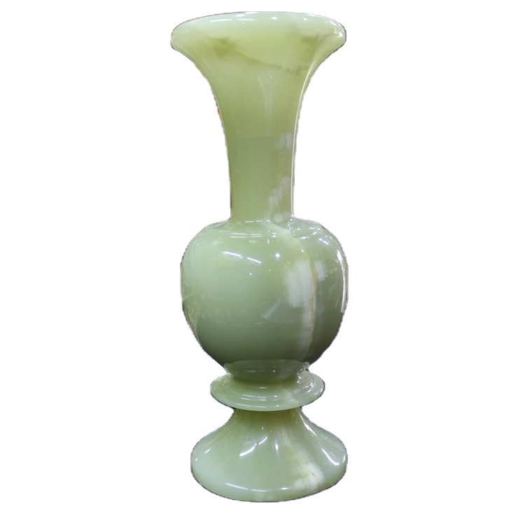 Banded Green Onyx Vase, Flower Vase Onyx Marble, Onyx Vase home Decor