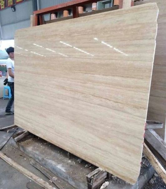 Pakistan Beige Travertine Slabs in Custom Sizes, Wholesale Beige Travertine Marble Slabs, Beige Travertine Marble Slabs