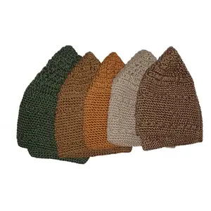 Muslim Knitted Premium Prayer Caps Available in Different Colours, Quality Comfortable Muslim Islamic Kufi Cap Prayer Hat