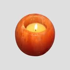 Himalayan Round Shape Candle,Round Shaped Tea Light,Himalayan Salt Candle Holder Tealight Holder Natural