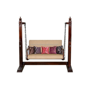 Walnut Color Living room Furniture Swing Jhula Pakistan Traditional Swings 3 seater Wooden Jhoola Indoor Natural Rosewood Swings