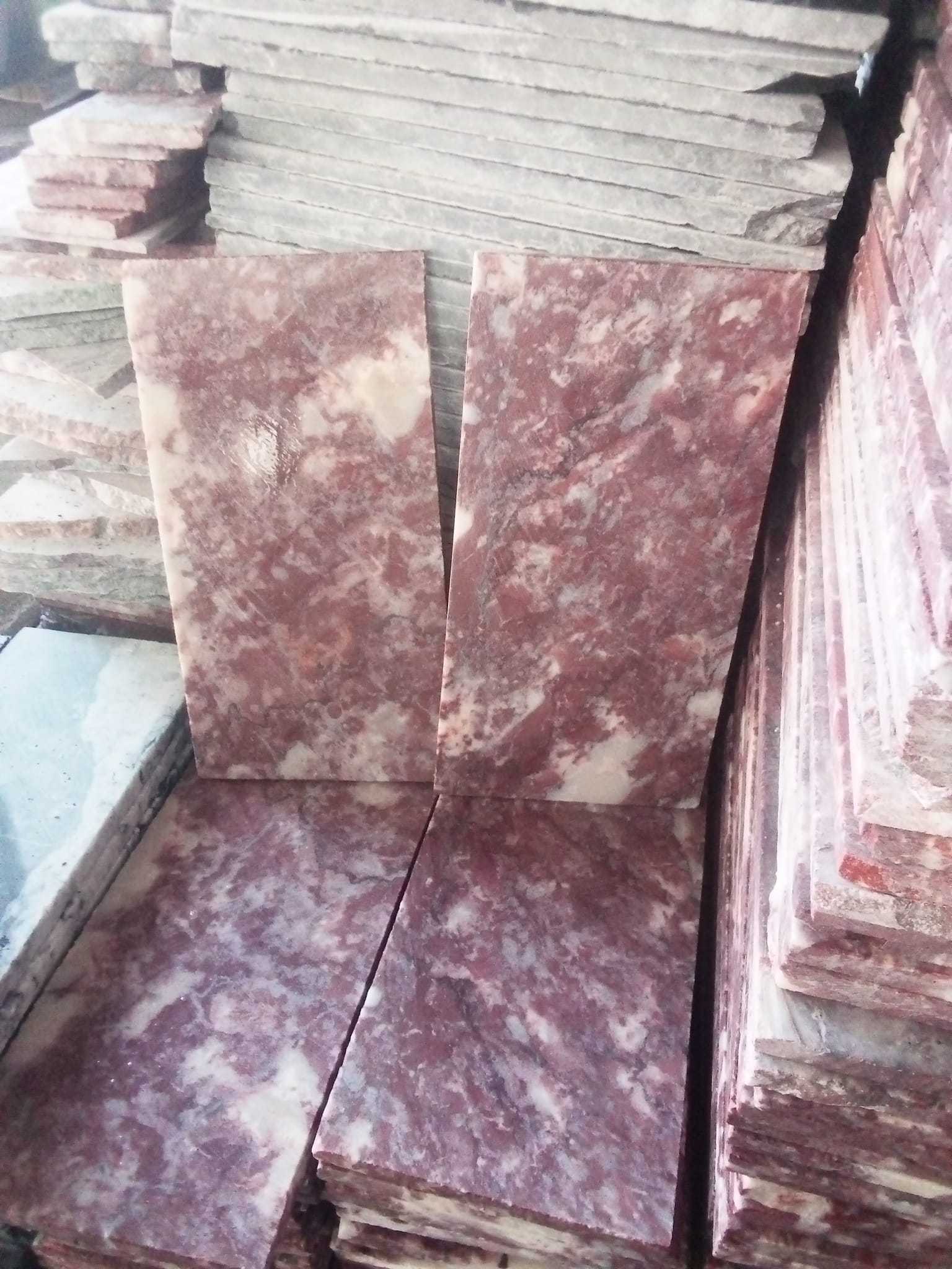 Premium Elegant Red and White Marble Tiles in Custom Sizes, Polished Red and White Marble Tiles, Red and White Marble Ti