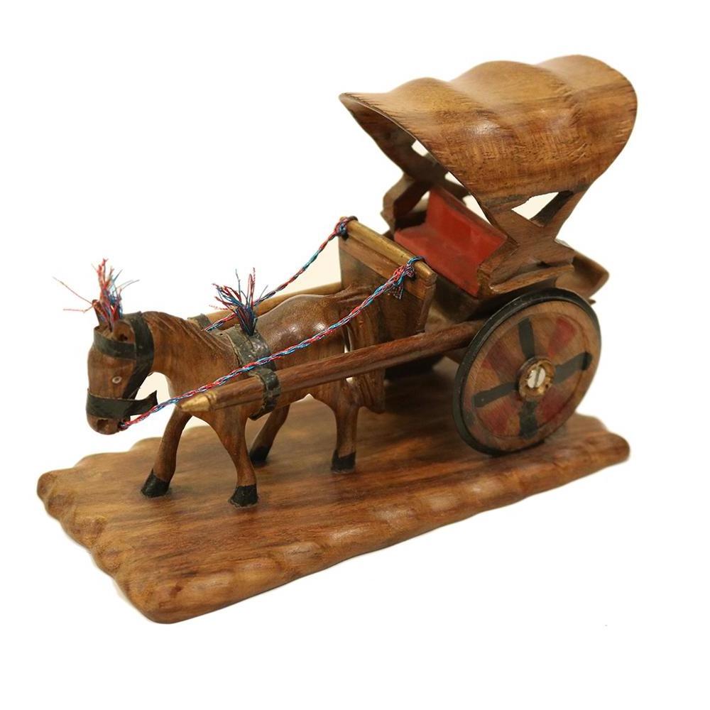 Wooden Horse cart miniature