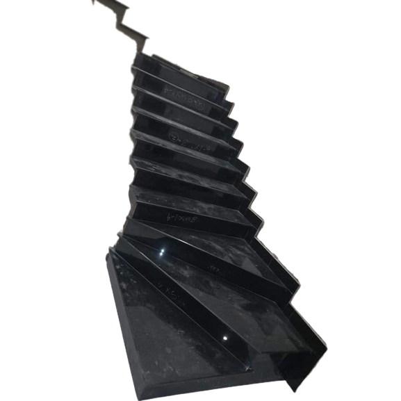 New Deign Black Granite Stair Steps in Custom Sizes, Interior Decor Design Carved Stair, Natural Granite Flooring tread stai