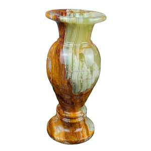 Vintage Onyx Stone Vase, Green Onyx Vase, Onyx Marble Flower Vase