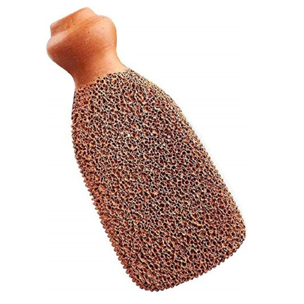 Terracotta Natural Stone Foot Scrubber, Dead Skin Callus Remover, Handmade Clay Eco Friendly Heel Dead Skin Remover Unisex