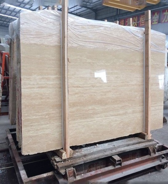 Pakistan Beige Travertine Slabs in Custom Sizes, Wholesale Beige Travertine Marble Slabs, Beige Travertine Marble Slabs